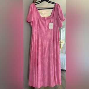 NWT Show Me Your Mumu Mia Midi Dress - 2X in Pink Clip Floral